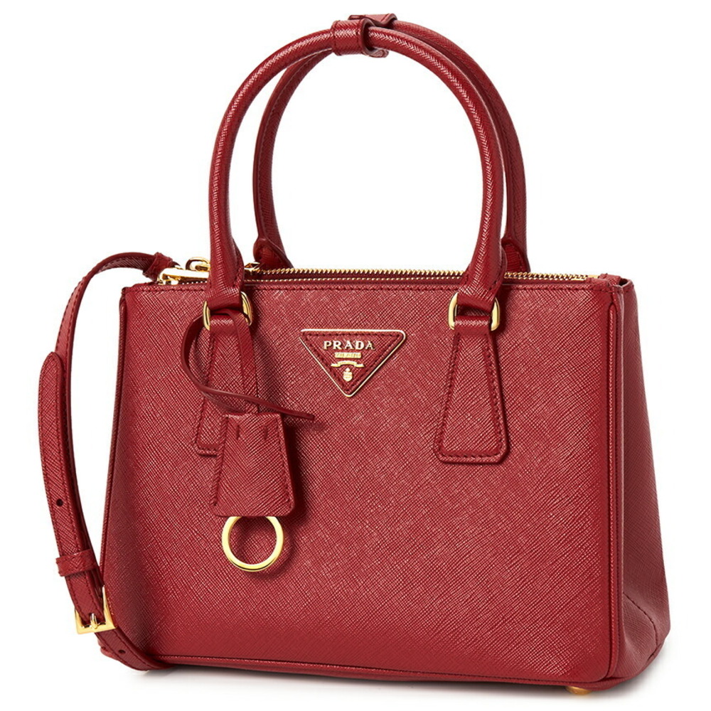 Prada red Galleria Saffiano bag leather handbag